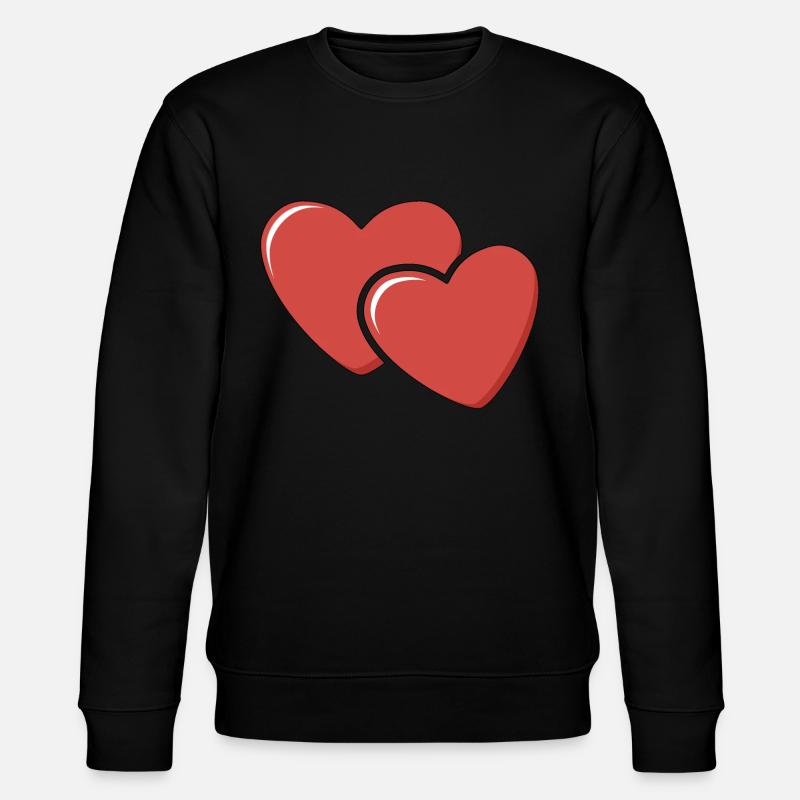2 coeurs - Sweat bio CHANGER Stanley/Stella Unisexe - noir