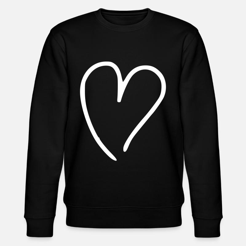 Émoji de coeur esquisse - Sweat bio CHANGER Stanley/Stella Unisexe - noir
