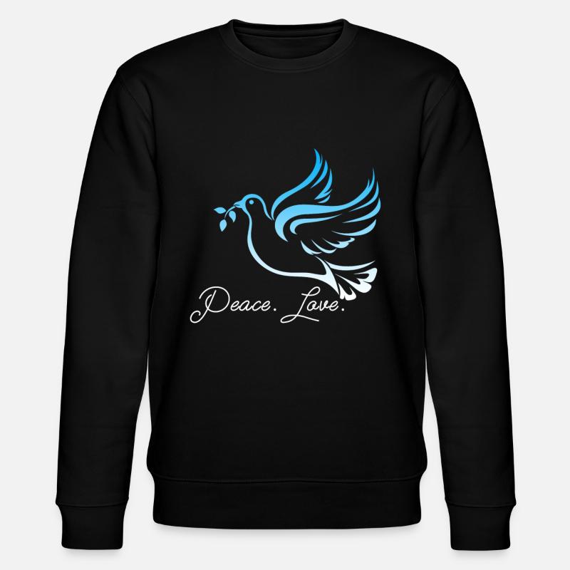 Frieden Friedenstaube Friedensstifter Geschenk - Stanley/Stella Unisex Bio-Sweatshirt CHANGER  - Schwarz