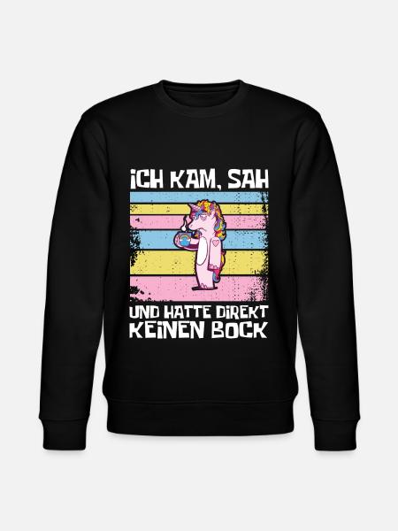 Ich kam, sah und hatte direkt keinen Bock Geschenk - Stanley/Stella Unisex Bio-Sweatshirt CHANGER  - Schwarz