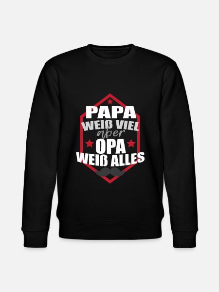 Funny daddy grandpa gift - Stanley/Stella CHANGER Unisex Organic Sweatshirt - black