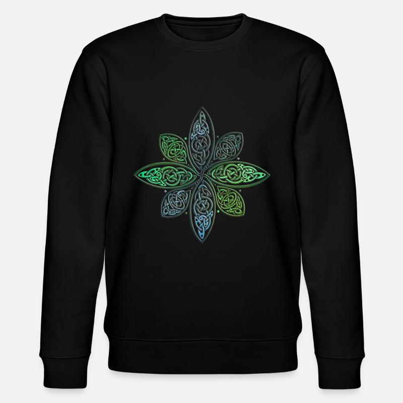 Wikinger Blume - Stanley/Stella Unisex Bio-Sweatshirt CHANGER  - Schwarz