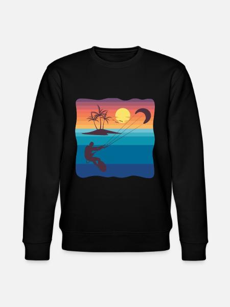 Kiting Sunset - Stanley/Stella CHANGER Unisex Organic Sweatshirt - black