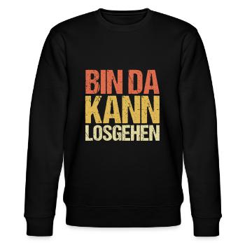 Party Alkohol Saufen Bier Partymonster Geschenk - Stanley/Stella Unisex Bio-Sweatshirt CHANGER  - Schwarz - Vorne - Nik (191cm) & Marisol (170cm)