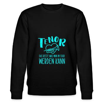 Tenor Chor Chorsingen Chorleiter Sänger Geschenk - Stanley/Stella Unisex Bio-Sweatshirt CHANGER  - Schwarz - Vorne - Nik (191cm) & Marisol (170cm)