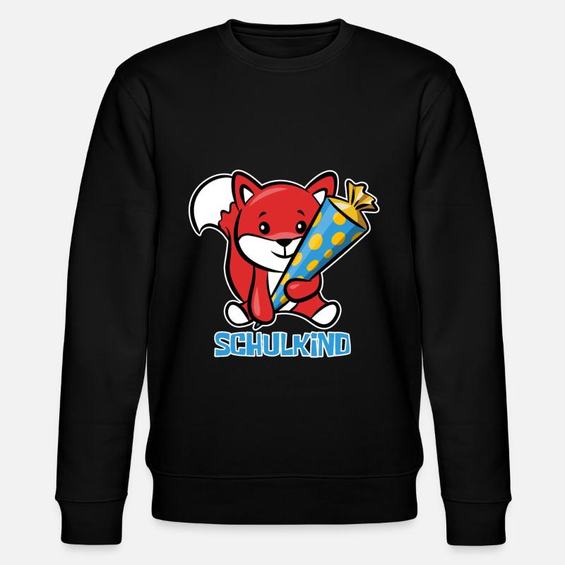 Fuchs Schulanfang Schulkind - Stanley/Stella Unisex Bio-Sweatshirt CHANGER  - Schwarz