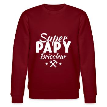 super papy bricoleur - Sweat bio CHANGER Stanley/Stella Unisexe - bordeaux - Devant - Nik (191cm) & Marisol (170cm)