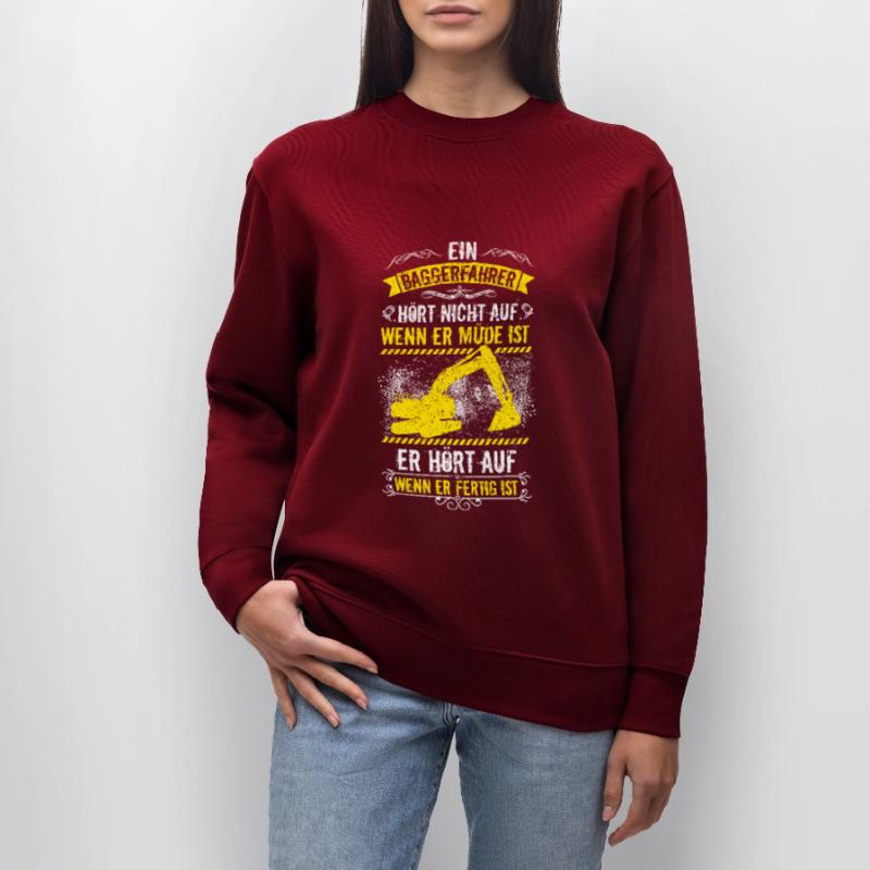 Baggerfahrer Bagger Baggerführer baggern · Müde Stanley/Stella Unisex Bio-Sweatshirt CHANGER 