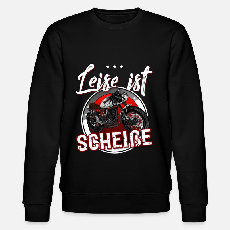 Leise Ist Scheisse - Stanley/Stella Unisex Bio-Sweatshirt CHANGER  - Schwarz