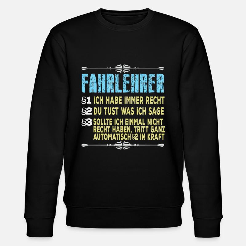 Fahrlehrer Paragraph - Stanley/Stella Unisex Bio-Sweatshirt CHANGER  - Schwarz