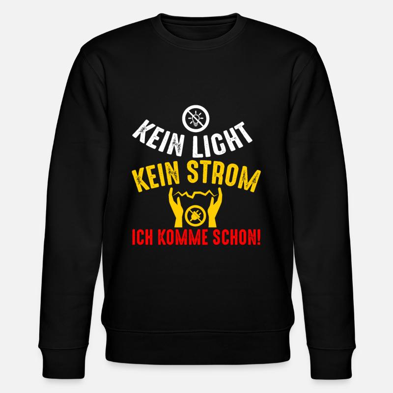 Elektriker Elektroniker Strom Elektrik Geschenk - Stanley/Stella Unisex Bio-Sweatshirt CHANGER  - Schwarz