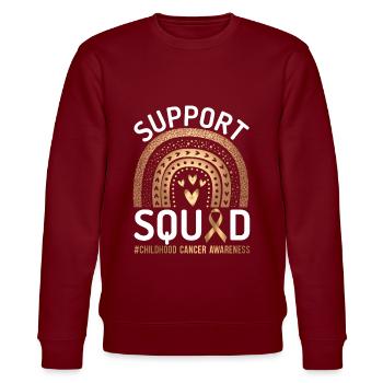 Cancer Chemotherapy Chemo Gift - Stanley/Stella CHANGER Unisex Organic Sweatshirt - burgundy - Front - Nik (191cm) & Marisol (170cm)