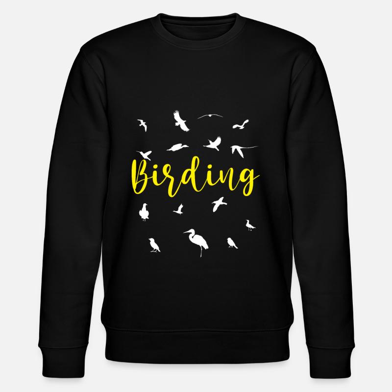 Vogel Ornithologie Vogelbeobachter Geschenk - Stanley/Stella Unisex Bio-Sweatshirt CHANGER  - Schwarz