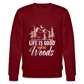 Outdoor - Stanley/Stella CHANGER Unisex Organic Sweatshirt - burgundy - Front - Nik (191cm) & Marisol (170cm)