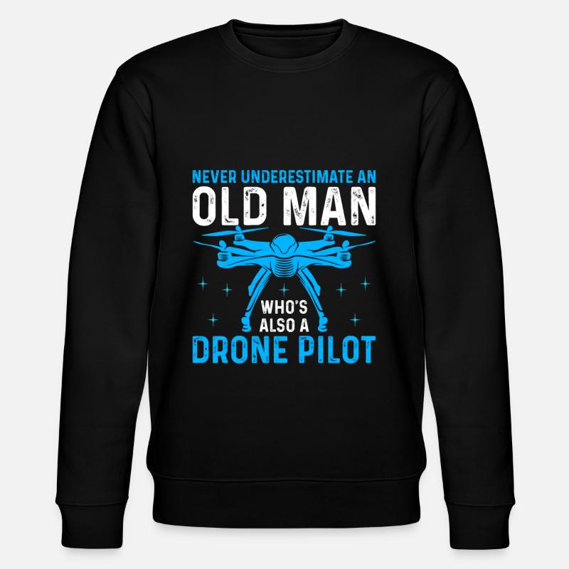 Dji Drone Drone Pilot Gift - Stanley/Stella CHANGER Unisex Organic Sweatshirt - black