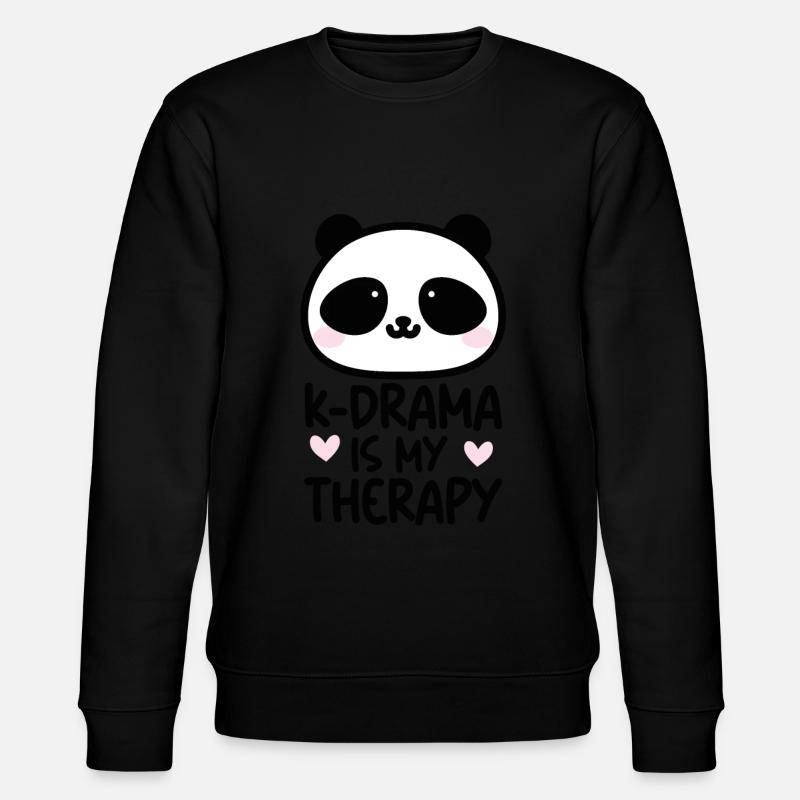 Panda K-Drama - Stanley/Stella Unisex Bio-Sweatshirt CHANGER  - Schwarz