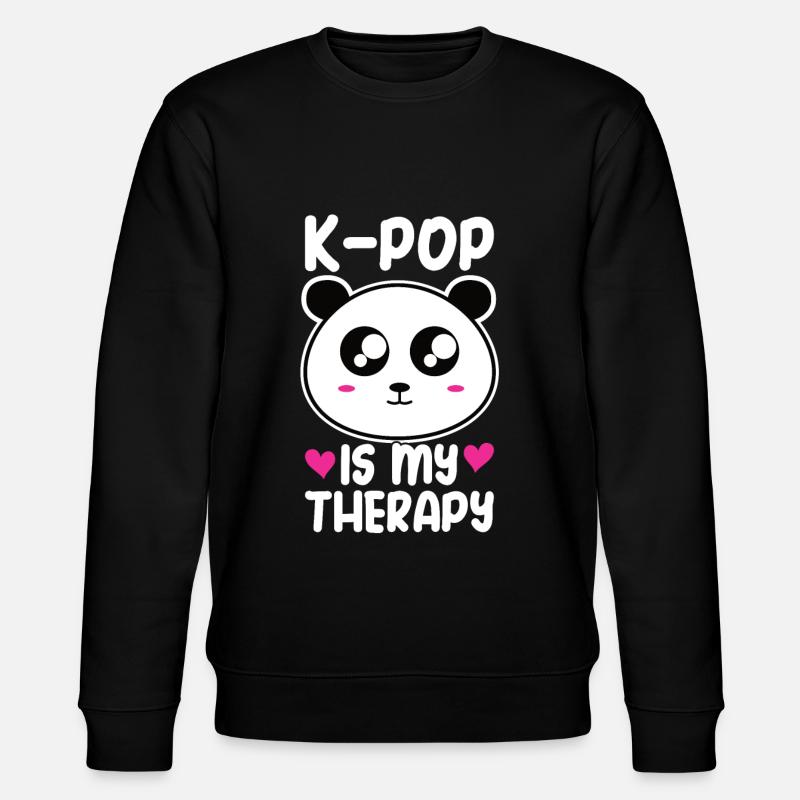 K-Pop Panda - Stanley/Stella CHANGER Unisex Organic Sweatshirt - black