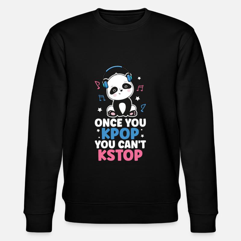 K-Pop Panda - Stanley/Stella Unisex Bio-Sweatshirt CHANGER  - Schwarz