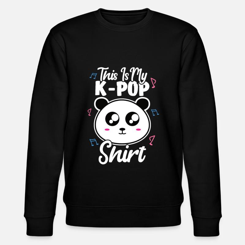 K-Pop Panda - Stanley/Stella CHANGER Unisex Organic Sweatshirt - black