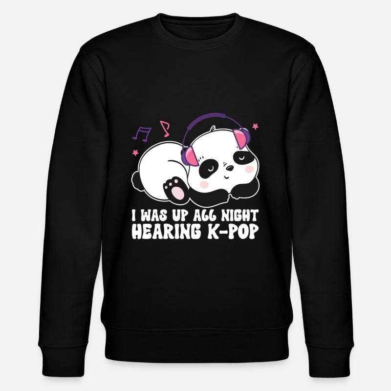 K-Pop Panda - Stanley/Stella CHANGER Unisex Organic Sweatshirt - black
