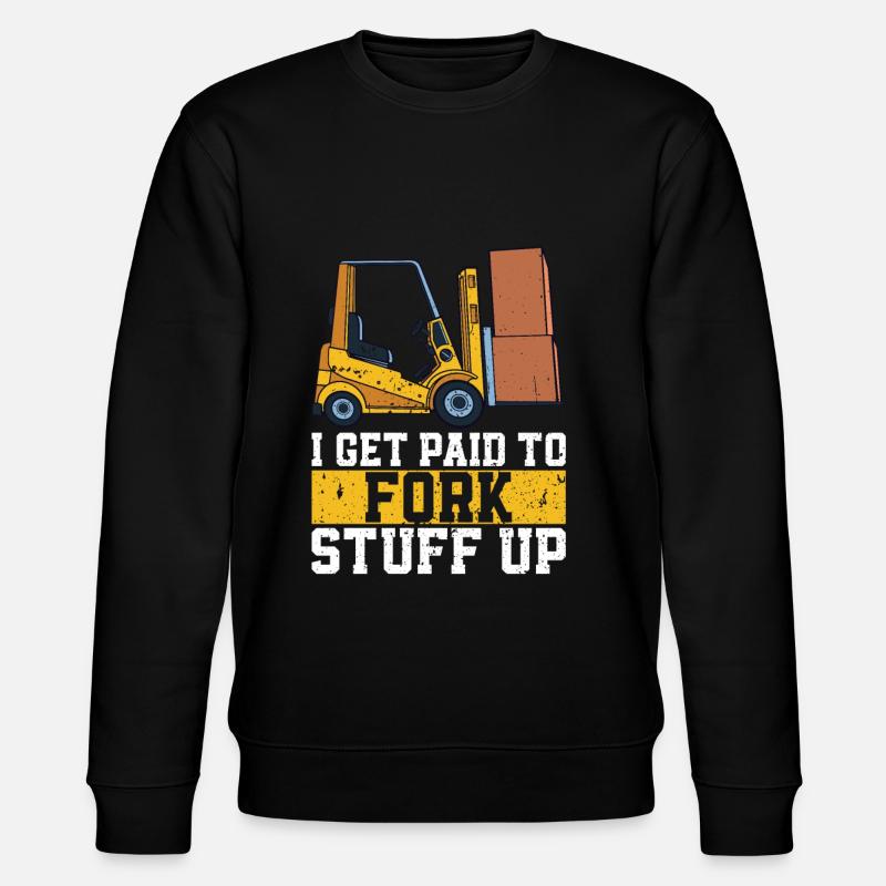 Gabelstaplerfahrer - Stanley/Stella Unisex Bio-Sweatshirt CHANGER  - Schwarz