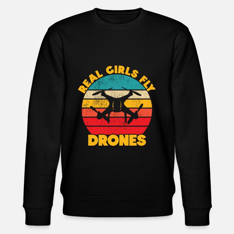 Drohne - Stanley/Stella Unisex Bio-Sweatshirt CHANGER  - Schwarz