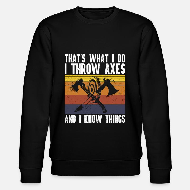 Axtwurf Axe Wurfspiel - Stanley/Stella Unisex Bio-Sweatshirt CHANGER  - Schwarz