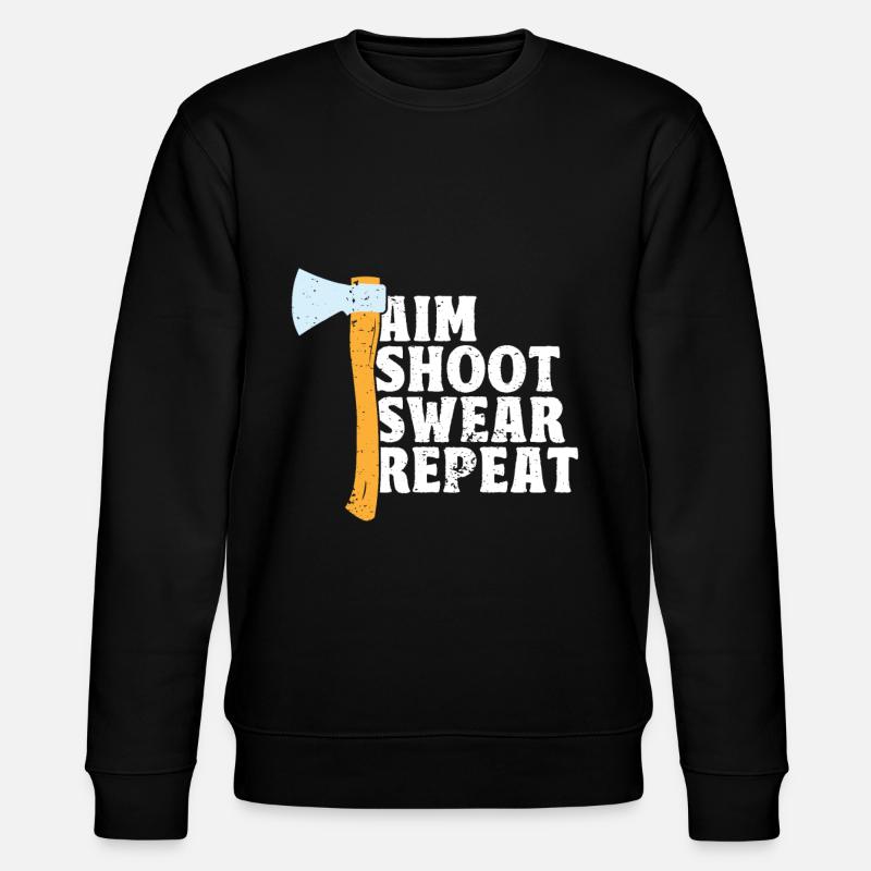 Axe Throw Axe Throwing Game - Stanley/Stella CHANGER Unisex Organic Sweatshirt - black