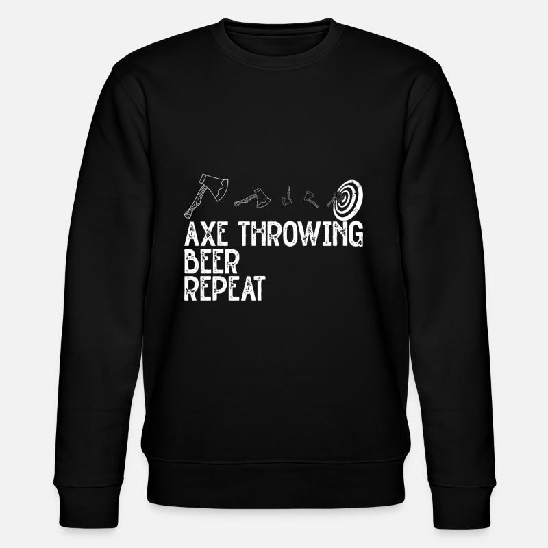 Axtwurf Axe Wurfspiel - Stanley/Stella Unisex Bio-Sweatshirt CHANGER  - Schwarz