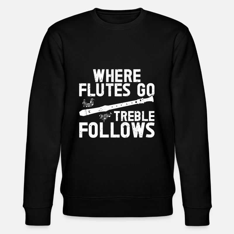 Flûte - Sweat bio CHANGER Stanley/Stella Unisexe - noir