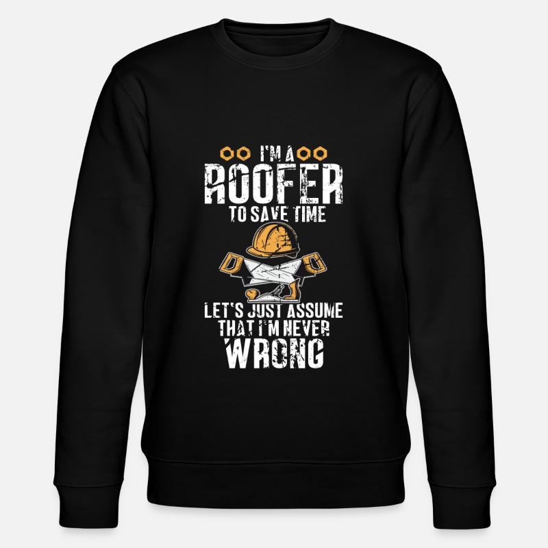 Dachdecker -Dachhäuser Reparaturen - Stanley/Stella Unisex Bio-Sweatshirt CHANGER  - Schwarz