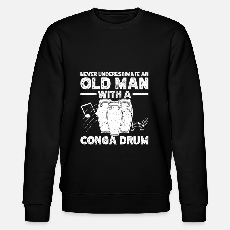 Conga Drum Musician Drumline - Stanley/Stella CHANGER Unisex Organic Sweatshirt - black