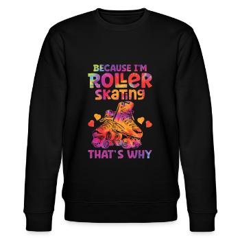Roller skates - Stanley/Stella CHANGER Unisex Organic Sweatshirt - black - Front - Nik (191cm) & Marisol (170cm)