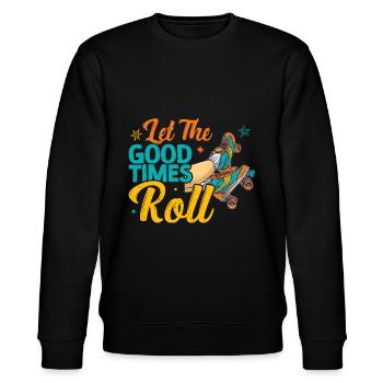 Roller skates - Stanley/Stella CHANGER Unisex Organic Sweatshirt - black - Front - Nik (191cm) & Marisol (170cm)