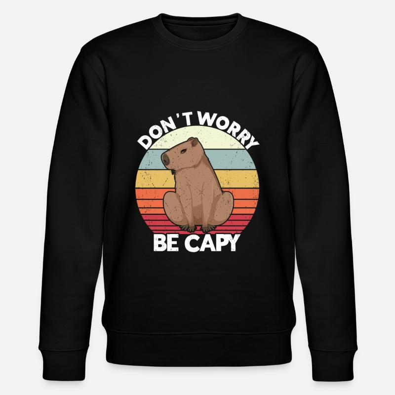 Capybara Animal Rongeur Capibara - Sweat bio CHANGER Stanley/Stella Unisexe - noir