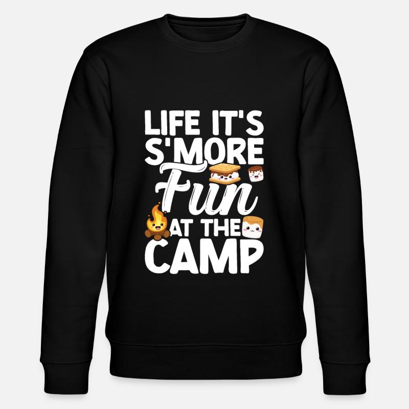 Marshmallow S'more - Stanley/Stella CHANGER Unisex Organic Sweatshirt - black