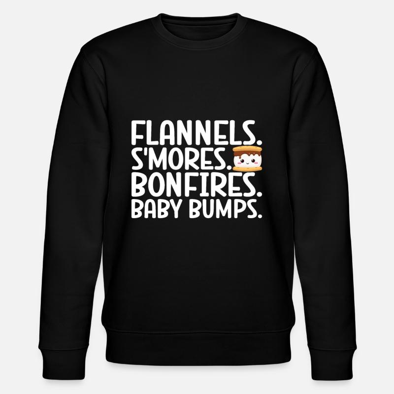 Marshmallow S'more - Stanley/Stella CHANGER Unisex Organic Sweatshirt - black