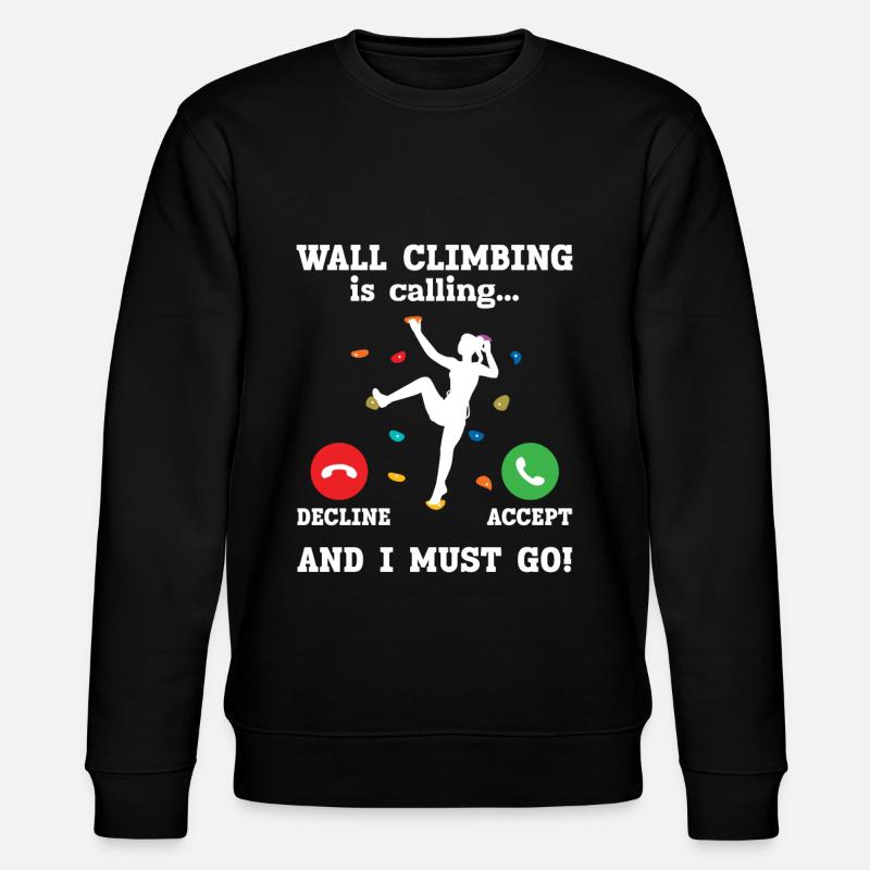 Wand Klettern - Stanley/Stella Unisex Bio-Sweatshirt CHANGER  - Schwarz