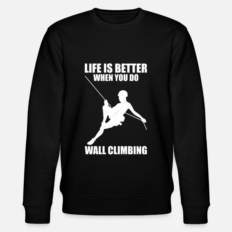 Wand Klettern - Stanley/Stella Unisex Bio-Sweatshirt CHANGER  - Schwarz