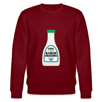 Ranch -Dressing -Ranch -Salatdressing - Stanley/Stella Unisex Bio-Sweatshirt CHANGER  - Burgunderrot - Vorne - Nik (191cm) & Marisol (170cm)