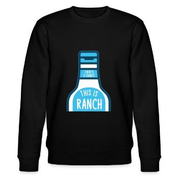 Ranch -Dressing -Ranch -Salatdressing - Stanley/Stella Unisex Bio-Sweatshirt CHANGER  - Schwarz - Vorne - Nik (191cm) & Marisol (170cm)