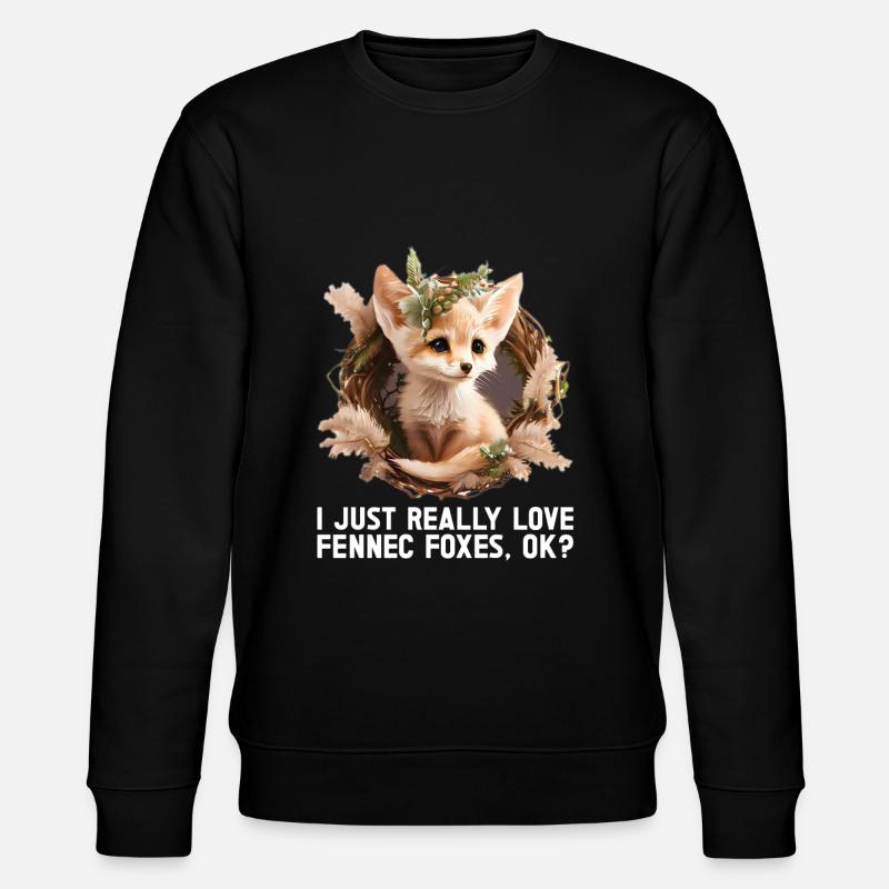 Fennec Fox - Stanley/Stella Unisex Bio-Sweatshirt CHANGER  - Schwarz