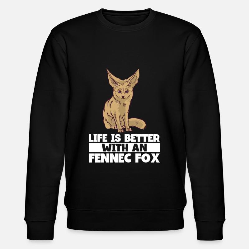 Fennec Fox - Stanley/Stella Unisex Bio-Sweatshirt CHANGER  - Schwarz