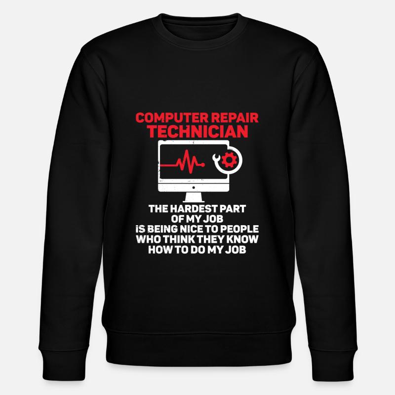 Computerreparaturtechnologie -Support -Technologie - Stanley/Stella Unisex Bio-Sweatshirt CHANGER  - Schwarz