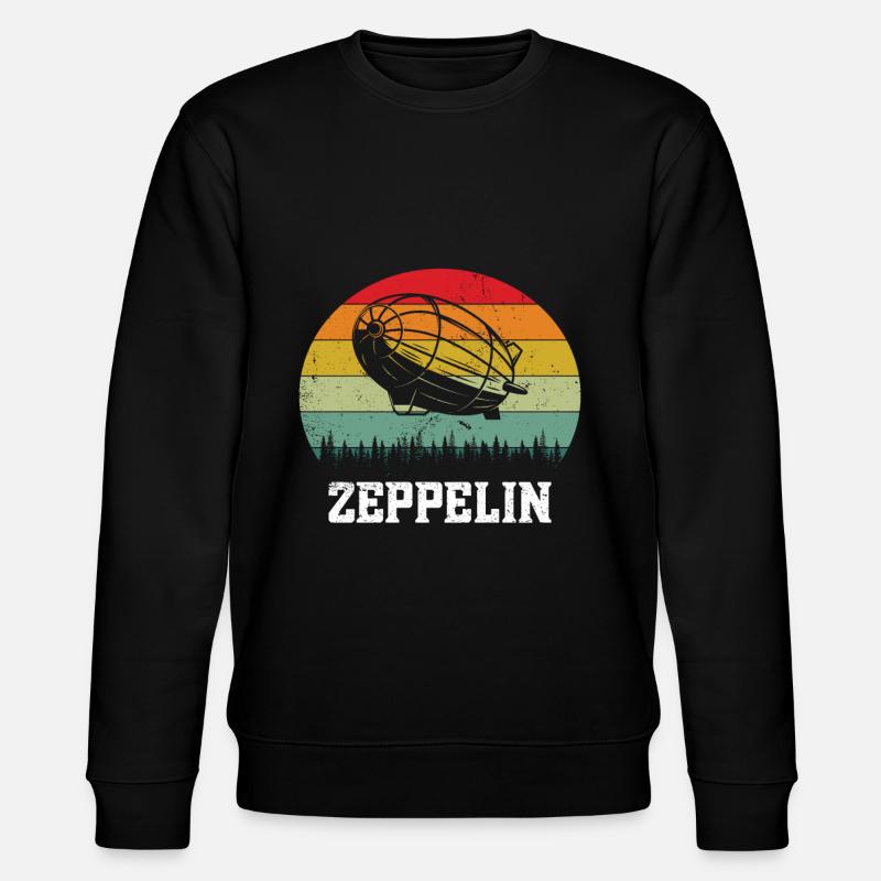 Zeppelin Flugzeugluftschiff Leitbarer Luftfahrt - Stanley/Stella Unisex Bio-Sweatshirt CHANGER  - Schwarz