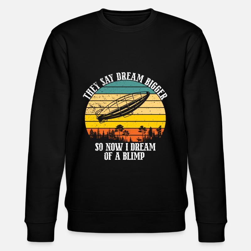 Zeppelin Flugzeugluftschiff Leitbarer Luftfahrt - Stanley/Stella Unisex Bio-Sweatshirt CHANGER  - Schwarz