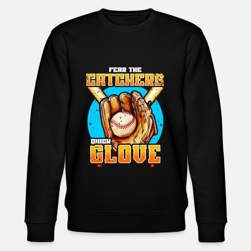 Baseballfänger Baseballspieler Pitcher - Stanley/Stella Unisex Bio-Sweatshirt CHANGER  - Schwarz