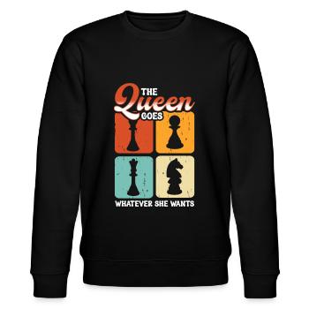 Pièces De Joueur D’échecs Chess Lover Fille - Sweat bio CHANGER Stanley/Stella Unisexe - noir - Devant - Nik (191cm) & Marisol (170cm)