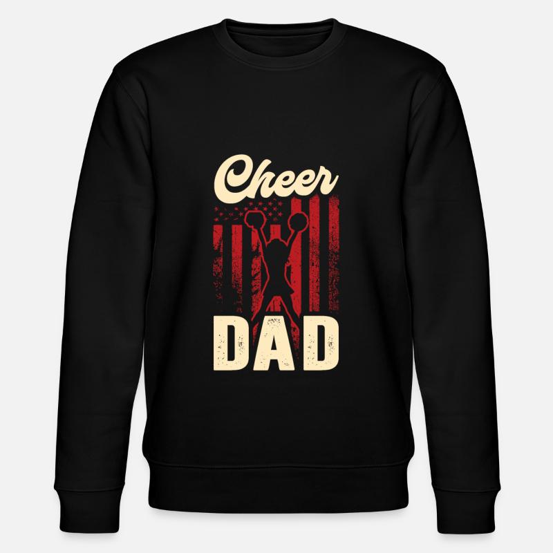 Cheer Dad Cheerleading Cheerleader Daddy - Stanley/Stella Unisex Bio-Sweatshirt CHANGER  - Schwarz