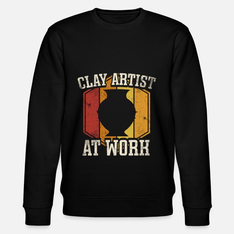 Ceramic Pottery Sculpture - Stanley/Stella CHANGER Unisex Organic Sweatshirt - black